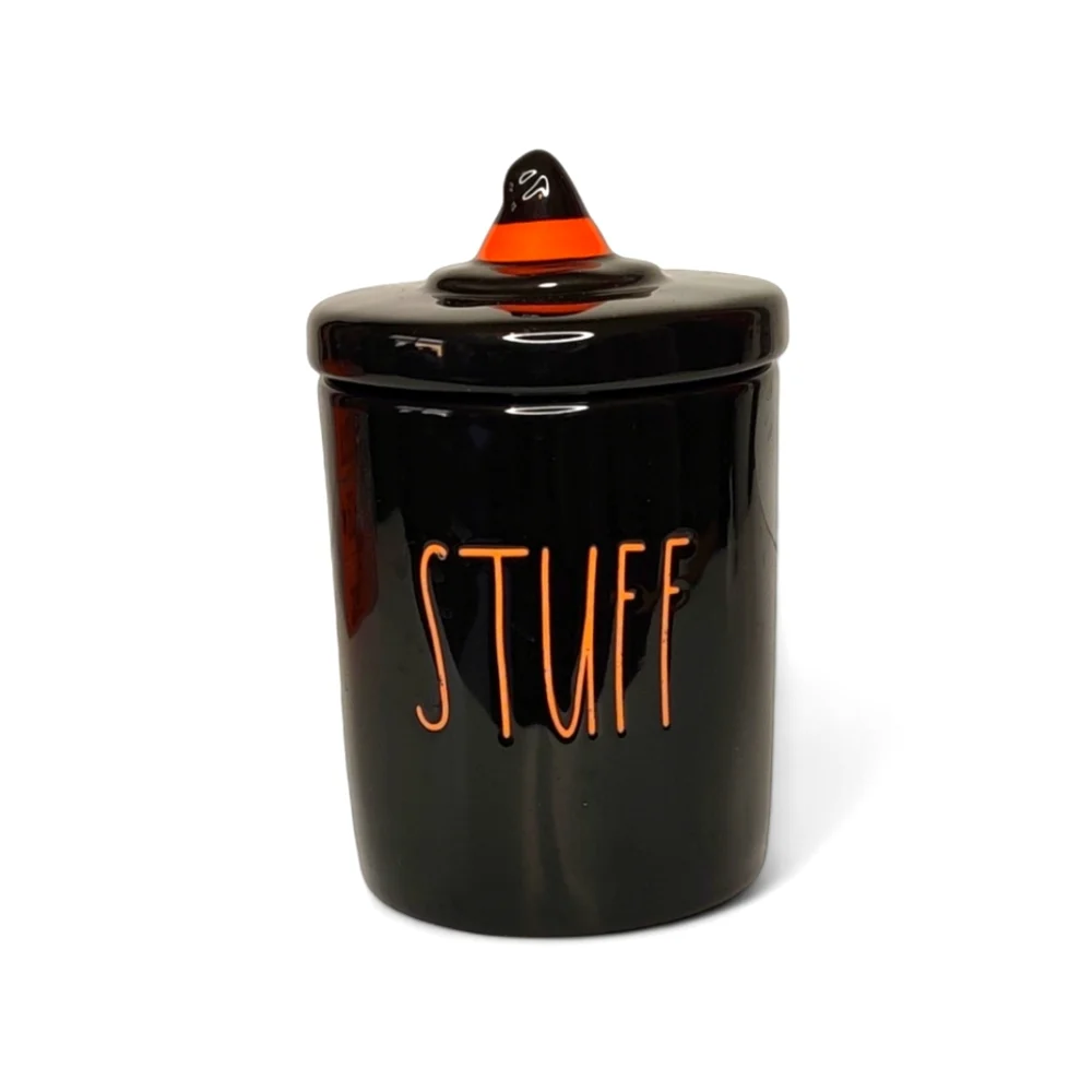 Rae Dunn‎ Black Witch Hat Stuff Halloween Jar Canister